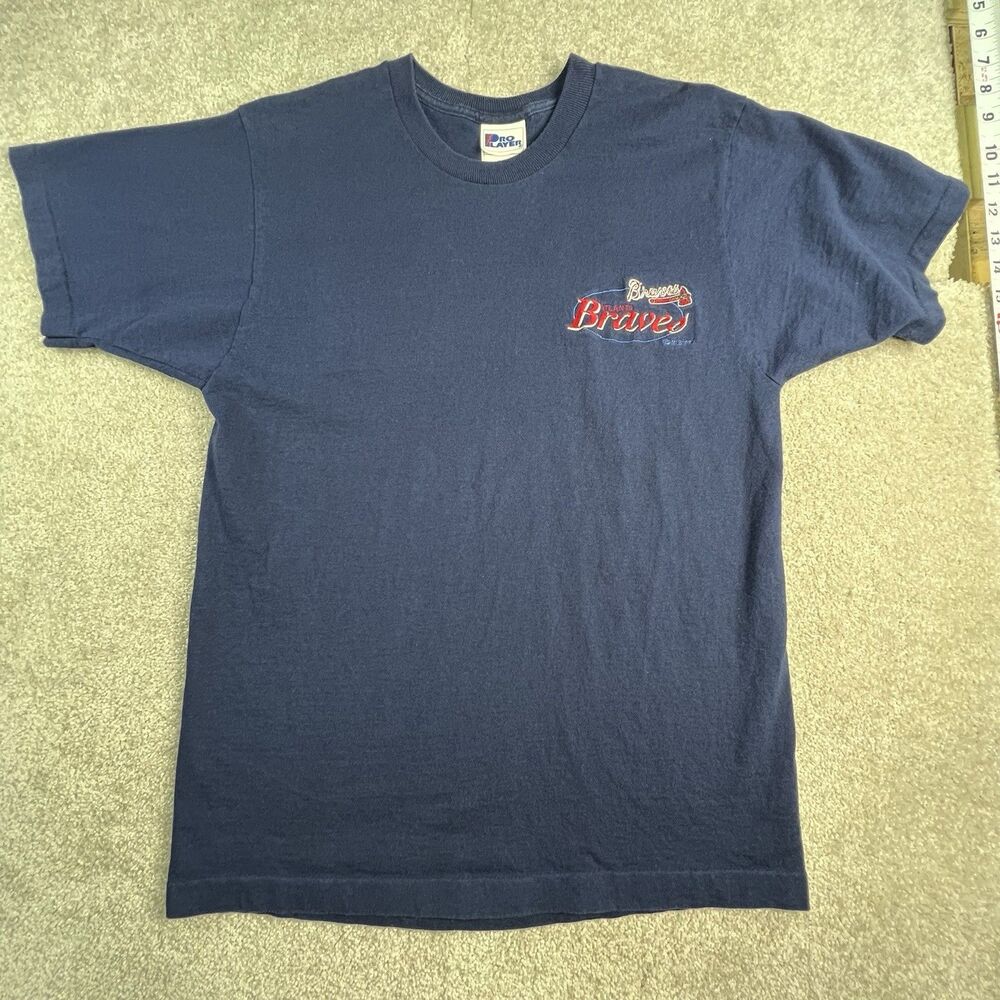 Vintage Pro Player Atlanta Braves MLB‎ T Shirt Size Medium Made in USA 1997